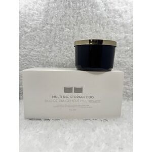 Z Gallerie, Multi Use Storage Duo, 2 Ceramic Canisters With Metal Lids